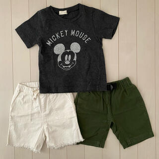 プティマイン(petit main)のプティマイン　b.ROOM ミッキーTシャツ　ショートパンツ2枚セット(Tシャツ/カットソー)