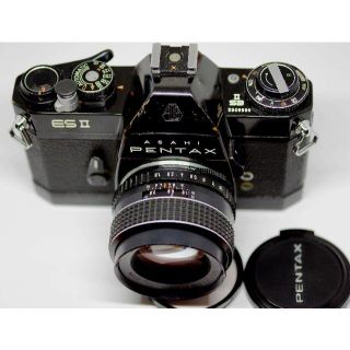 ペンタックス(PENTAX)のＰＥＮＴＡＸ　ＥＳⅡ　ブラックボディー、動作品、モルト張替え済み。(フィルムカメラ)