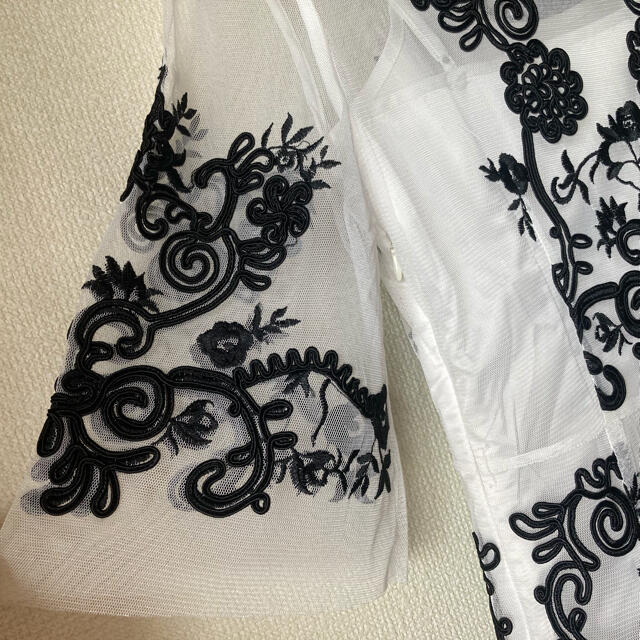 ドレス　ワンピース　シフォン　刺繍 5