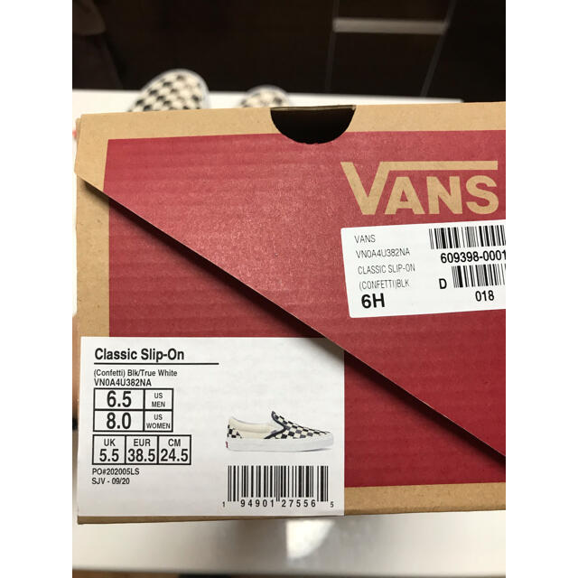 VANS(ヴァンズ)のバンズ　スリッポン　チェッカー　ラメ レディースの靴/シューズ(スリッポン/モカシン)の商品写真