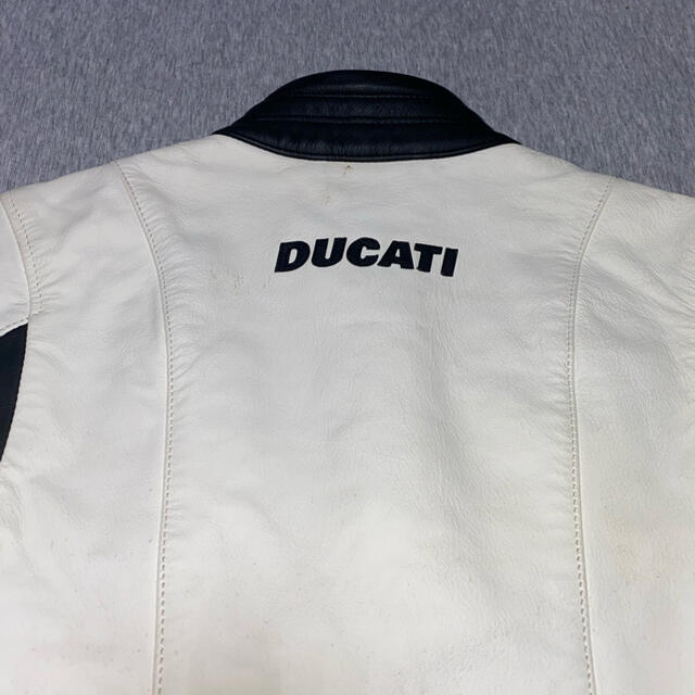 Ducati ライダース ジャケット レザー オフホワイトの通販 by クレイドル｜ドゥカティならラクマ - 古着 Ducati デゥカティ 格安在庫