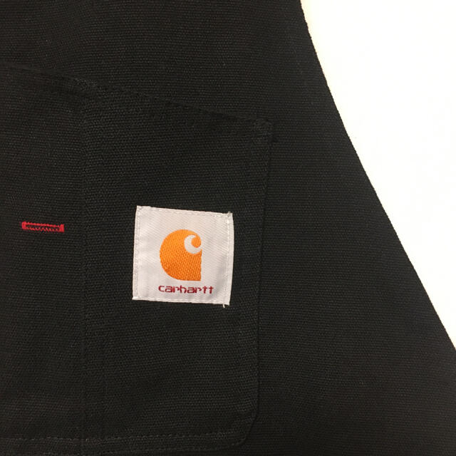 carhartt(カーハート)のカーハート　ダブリューアイピー　オーバーオール　サロペット　ブラック　美品　古着 メンズのパンツ(サロペット/オーバーオール)の商品写真