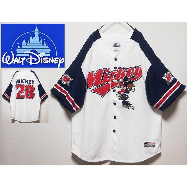 2 Disney ディズニー MICKEY ミッキー ロゴ ベースボールシャツのサムネイル