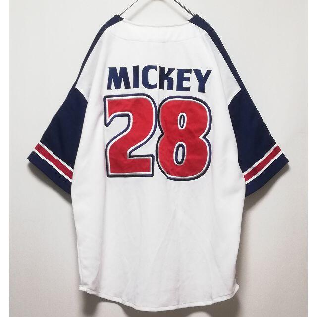 Disney(ディズニー)の2 Disney ディズニー MICKEY ミッキー ロゴ ベースボールシャツ メンズのトップス(シャツ)の商品写真