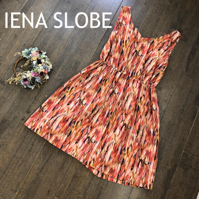 SLOBE IENA(スローブイエナ)のSLOBE IENA スローブイエナ　バックリボン　ノースリーブワンピース レディースのワンピース(ひざ丈ワンピース)の商品写真