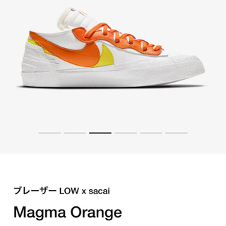 ナイキ(NIKE)のNIKE BLAZER LOW ×sacai “Magma Orange”(スニーカー)