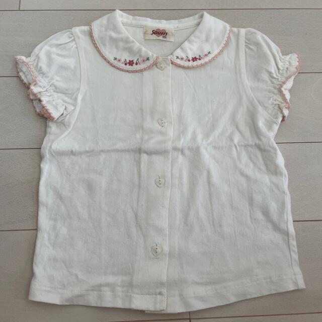 Souris(スーリー)の★美品★95センチSourisブラウス キッズ/ベビー/マタニティのキッズ服女の子用(90cm~)(ブラウス)の商品写真