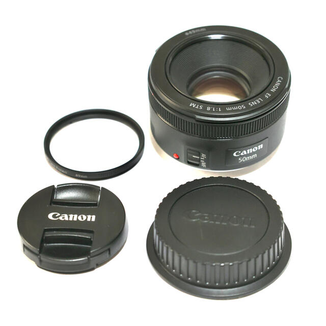 Canon 単焦点レンズ EF 50mm f/1.8 STM フィルター付き-