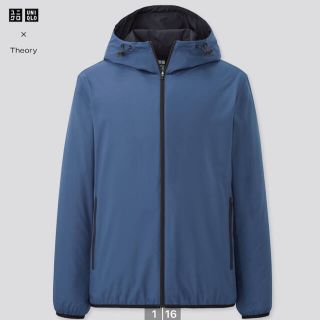 ユニクロ(UNIQLO)の今季　新品　ユニクロ　セオリー　メンズ　ポケッタブルUVカットパーカ　Mサイズ(ナイロンジャケット)