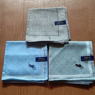 ポロラルフローレン(POLO RALPH LAUREN)の新品ポロラルフローレン ハンカチ3枚(ハンカチ/ポケットチーフ)