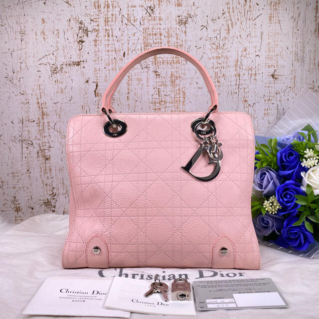 カラー✧ピンク✨美品✨Christian Dior ディオール レディディオール ハンドバッグ