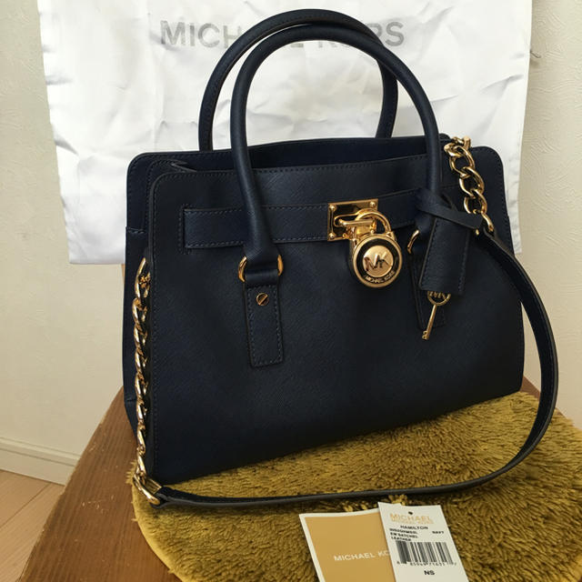 豪華 《超美品》 マイケルコース ハミルトン 2Wayバッグ ブラック