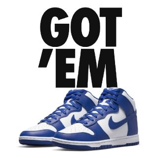 ナイキ(NIKE)のNIKE DUNK HI RETRO WHITE/GAME ROYAL(スニーカー)