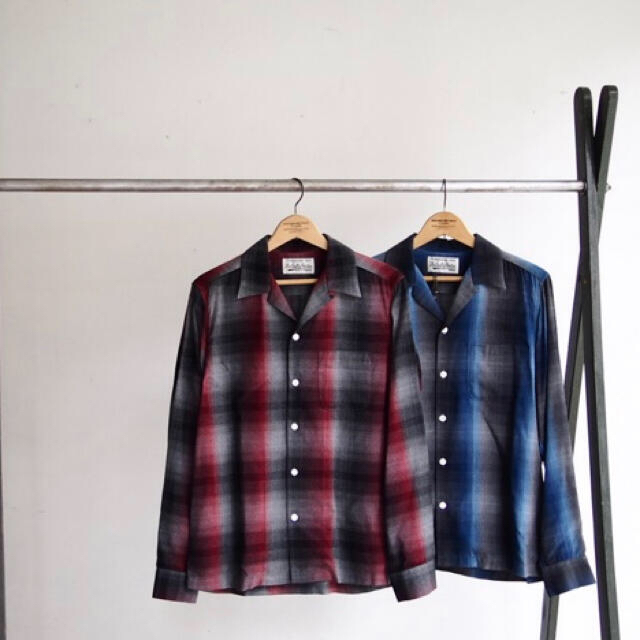 60'S OMBRAY CHECK OPEN COLLAR SHIRTS 3