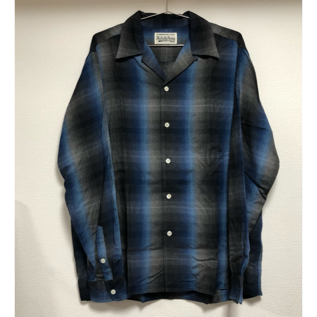 60'S OMBRAY CHECK OPEN COLLAR SHIRTS