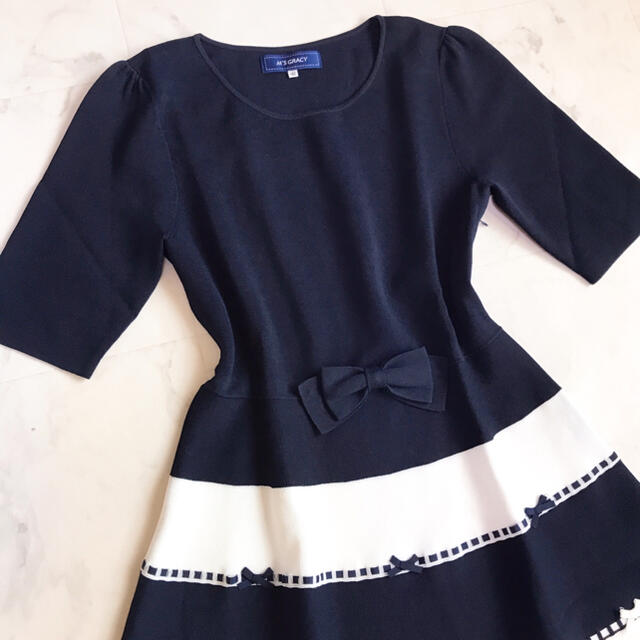 エムズグレイシー 美品 リボンワンピース 希少42 ...