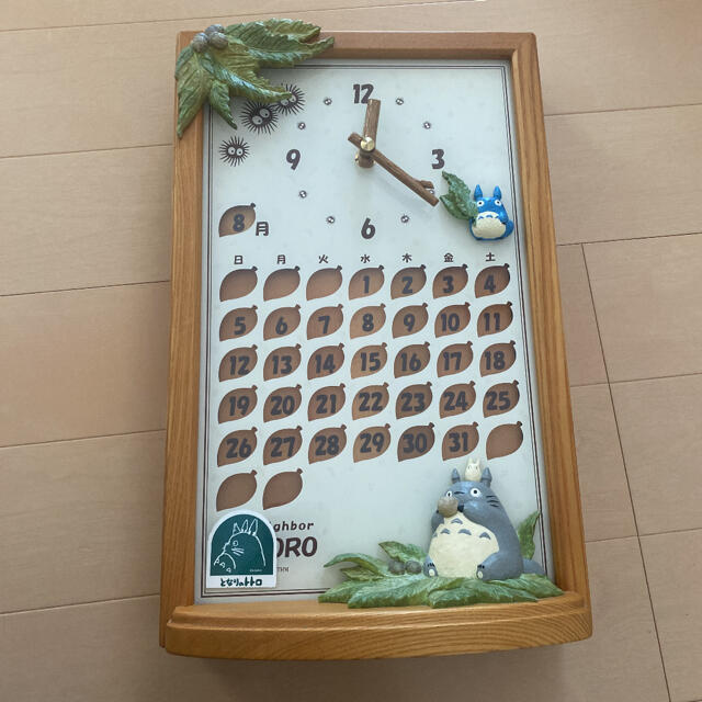 販売終了品　希少　となりのトトロ　カレンダー付き　クオーツ　掛時計　置き時計