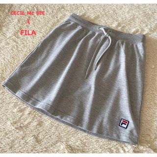 セシルマクビー(CECIL McBEE)の値下げ✦︎FILA by セシルマクビー❤︎スウェットスカート❤︎グレー(ミニスカート)