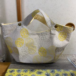 紫陽花　マルシェトート　3wayバッグ　ハンドメイド(バッグ)