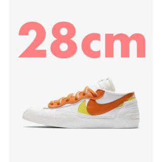 ナイキ(NIKE)のSACAI NIKE BLAZER LOW MAGMA ORANGE 28cm(スニーカー)