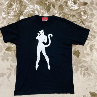 バウンティハンター(BOUNTY HUNTER)のCREAM SODA クリームソーダ black cats tシャツ L 黒(Tシャツ/カットソー(半袖/袖なし))