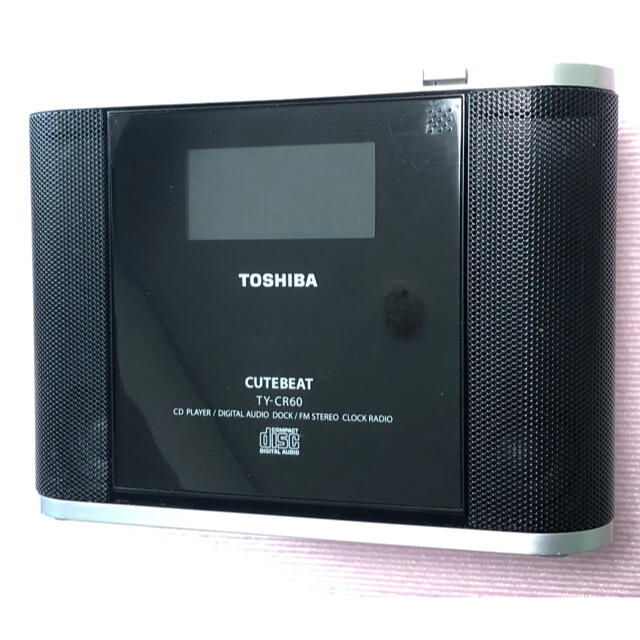 東芝(トウシバ)のステレオスピーカー クロックラジオ　TOSHIBA TY-CR60 スマホ/家電/カメラのオーディオ機器(ポータブルプレーヤー)の商品写真