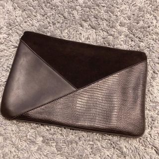 ザラ(ZARA)のZARA クラッチBAG スエード　クロコダイル(クラッチバッグ)