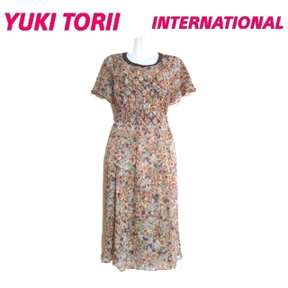 ユキトリイインターナショナル(YUKI TORII INTERNATIONAL)のYUKI TORII ユキトリイ・花柄 シフォンワンピース(ひざ丈ワンピース)