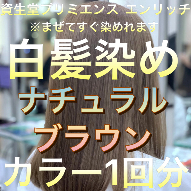 美容室の白髪染め ナチュラルブラウン 1回分