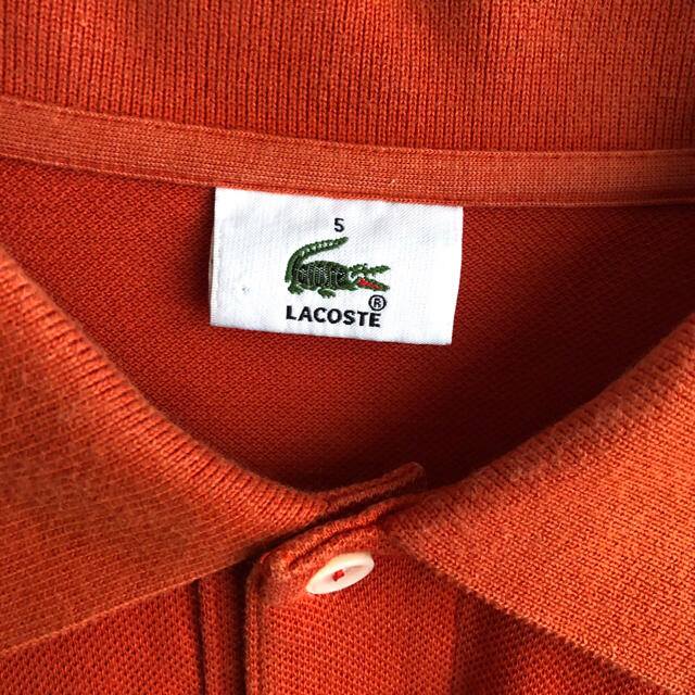 LACOSTE(ラコステ)のLACOSTE 日本製　半袖　ポロシャツ　オレンジ　5 ラコステ　JAPAN メンズのトップス(ポロシャツ)の商品写真