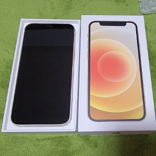 アイフォーン(iPhone)の中古　iPhone12 mini 128GB ホワイト　simフリー　美品(スマートフォン本体)