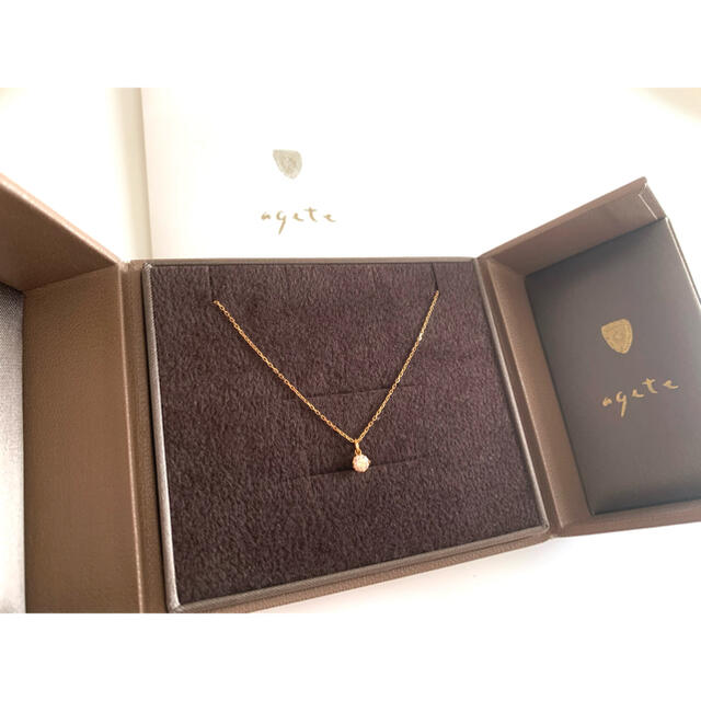 アガット agete ネックレス ペンダント K18 金18 0.15ct-