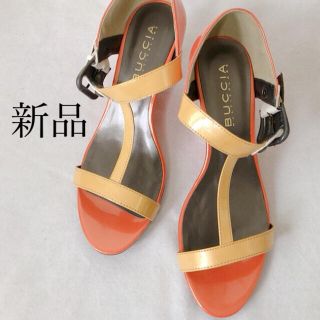 新品⭐︎イエロー×オレンジ⭐︎サンダル⭐︎光沢(サンダル)