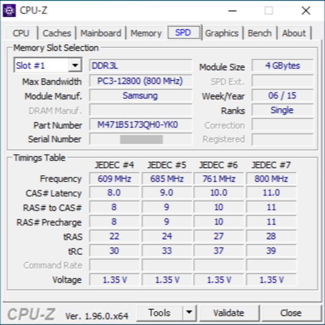 SAMSUNG(サムスン)のサムスン純正 DDR3L-1600 4GB ノートパソコン用メモリ スマホ/家電/カメラのPC/タブレット(PCパーツ)の商品写真