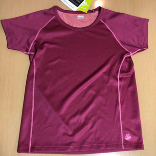 速乾 ドライ Tシャツ　赤紫 レディス M(Tシャツ(半袖/袖なし))