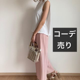 アズールバイマウジー(AZUL by moussy)のriii様専用❗️ノースリーブトップス×プリーツパンツ　AZUL S  M(セット/コーデ)