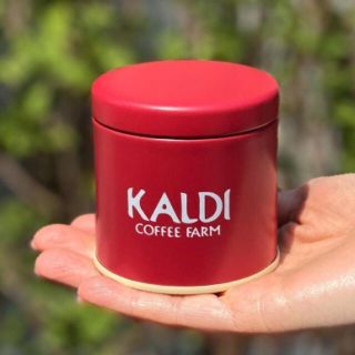 カルディ(KALDI)の新品未使用　カルディー　オリジナル ミニキャニスター缶　レッド(容器)