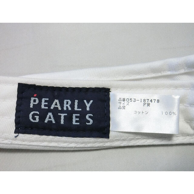 PEARLY GATES(パーリーゲイツ)のPEARLY GATES パーリーゲイツ　白でウサギの刺繍が可愛いサンバイザー スポーツ/アウトドアのゴルフ(ウエア)の商品写真