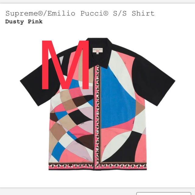 【M】Supreme Emilio Pucci S/S shirtピンク新品メンズ