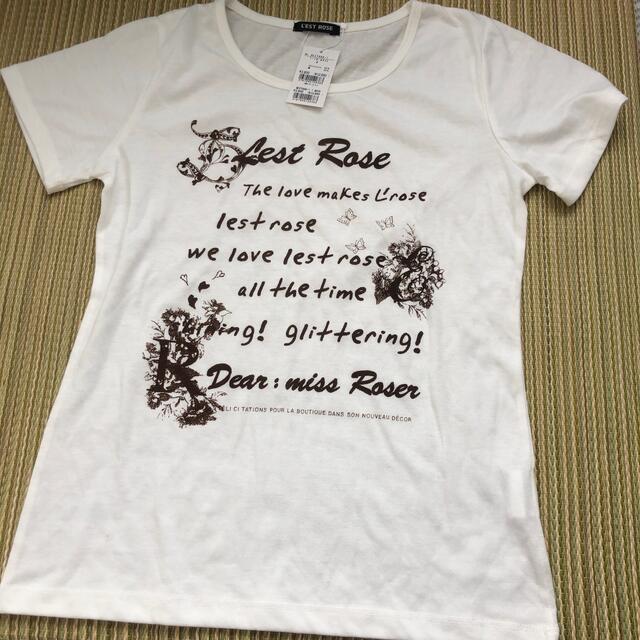 L'EST ROSE(レストローズ)の未使用品レストローズ　Tシャツ レディースのトップス(Tシャツ(半袖/袖なし))の商品写真
