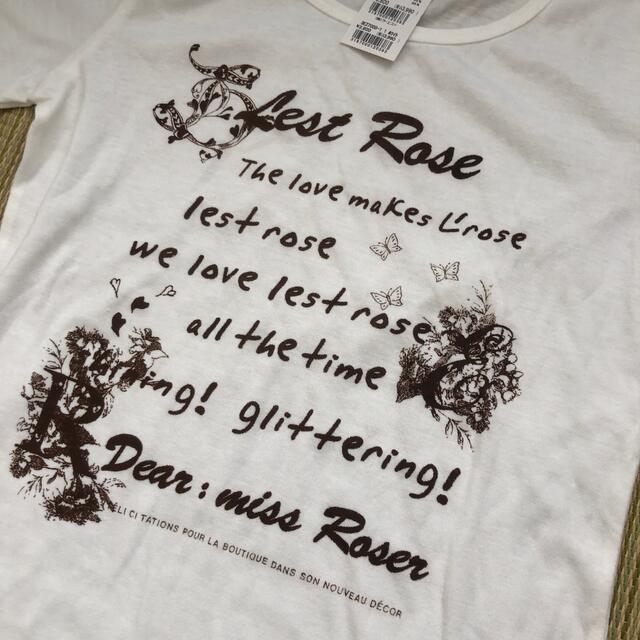 L'EST ROSE(レストローズ)の未使用品レストローズ　Tシャツ レディースのトップス(Tシャツ(半袖/袖なし))の商品写真