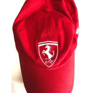 フェラーリ(Ferrari)の【非売品レア】フェラーリ Ferrari キャップ メンズ  レッド エンブレム(キャップ)