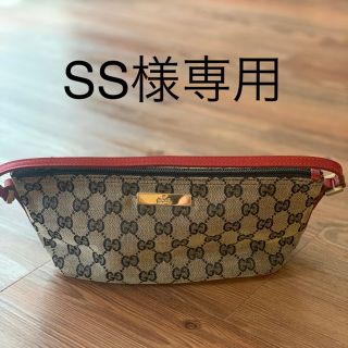 グッチ(Gucci)のGUCCI グッチ アクセサリーポーチ ミニショルダー 新品同様 バッグ レッド(ショルダーバッグ)