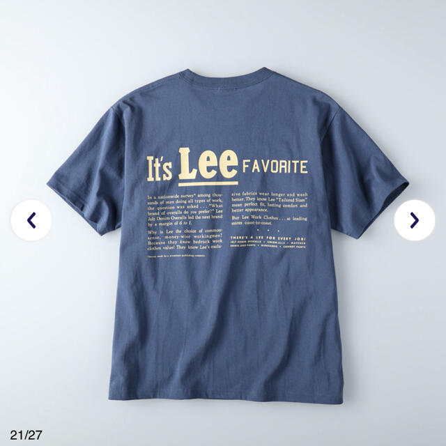 【開店記念セール！】 値下げしました 期間限定特価品 Lee バックテキストプリントTシャツ