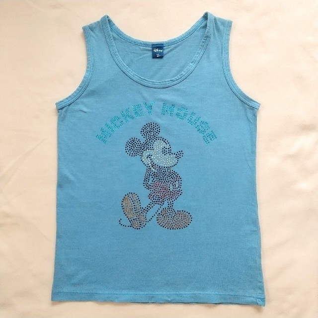 Disney(ディズニー)のミッキーマウス ラインストーン タンクトップ ブルー レディースのトップス(タンクトップ)の商品写真