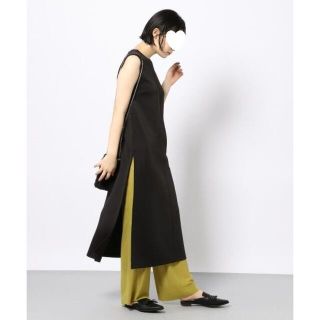 ページボーイ(PAGEBOY)の★新品PAGE BOY深スリット ダンボールノースリーブOPロングワンピF黒(ロングワンピース/マキシワンピース)