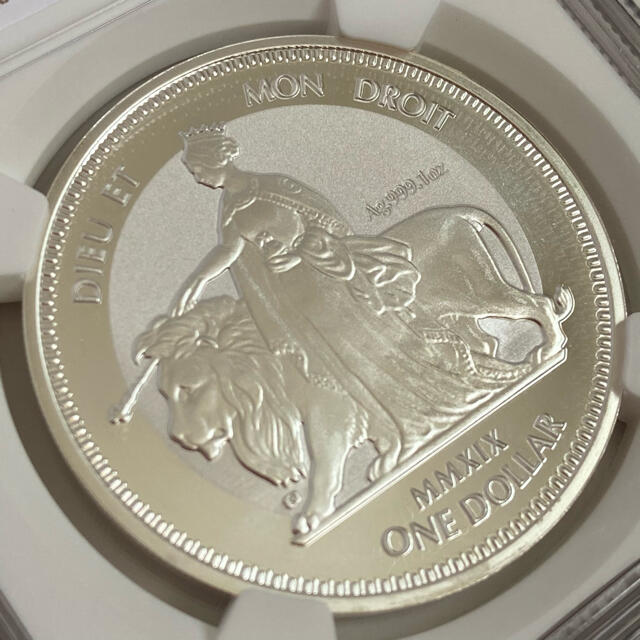 2019年 イギリス 1ドル NGC PF69 ウナとライオン 銀貨 コイン