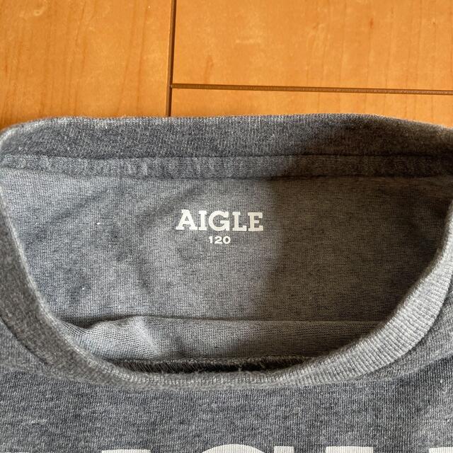 AIGLE(エーグル)のAIGLE エーグル　キッズ　Tシャツ　グレー　120 キッズ/ベビー/マタニティのキッズ服女の子用(90cm~)(Tシャツ/カットソー)の商品写真