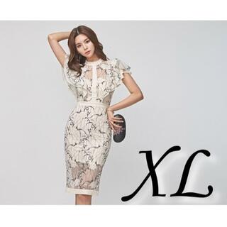 XL ドレス キャバ 二次会 パーティー ドレス　ミニワンピ 半袖(ミニドレス)