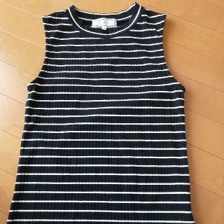 ロペピクニック(Rope' Picnic)の【良品】ロペピクニック　ノースリーブトップス(ボーダー)(カットソー(半袖/袖なし))